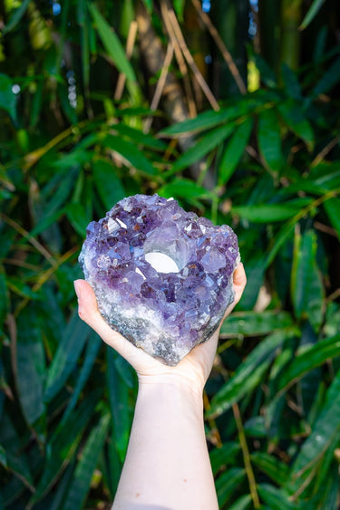 Amethyst Candle Holder